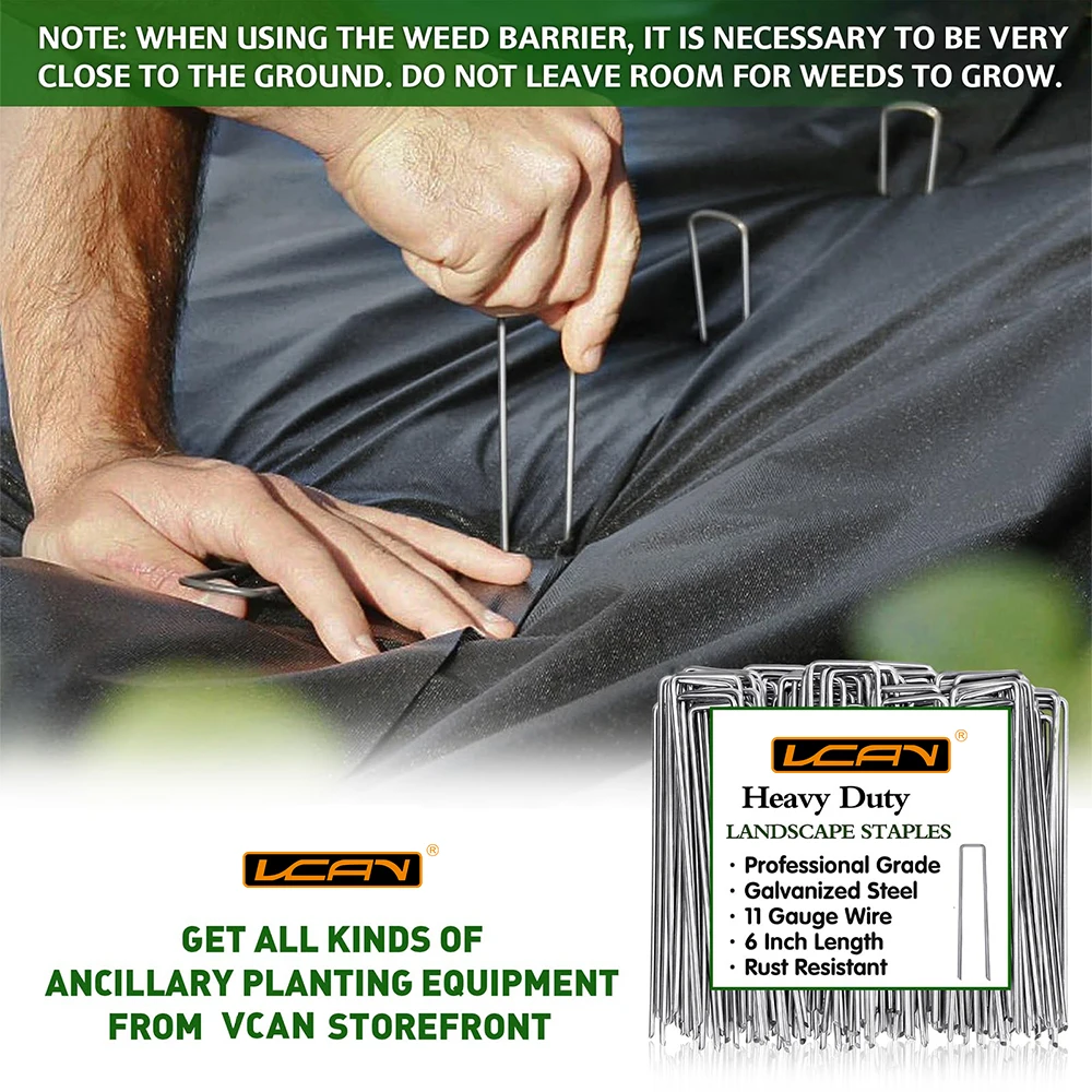 Landscape Fabric Weed Barrier Ground Cover Non-woven Fabric Garden Mats for Driveway,Weeds Block,Erosion Control