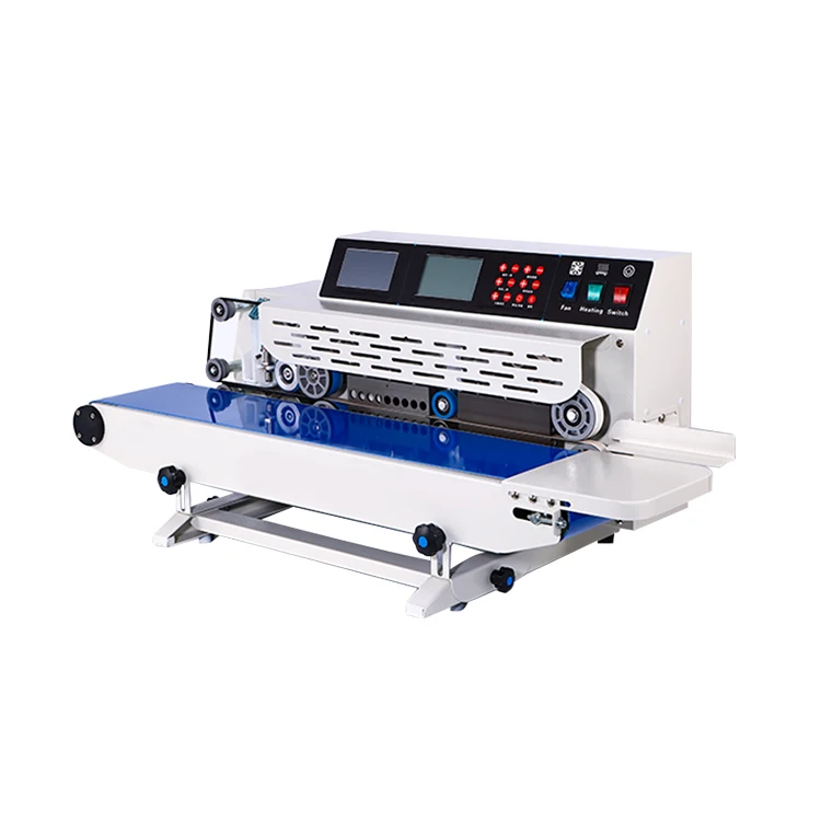 TEPPS 180TP Mini Horizontal Table Continuous Band Sealer Sealing Machine Plastic Bag Sealing Machine with Inkjet Coding