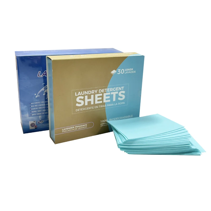 Hot selling home cleaning sheet biodegradable washing strips laundry detergent sheet tablets