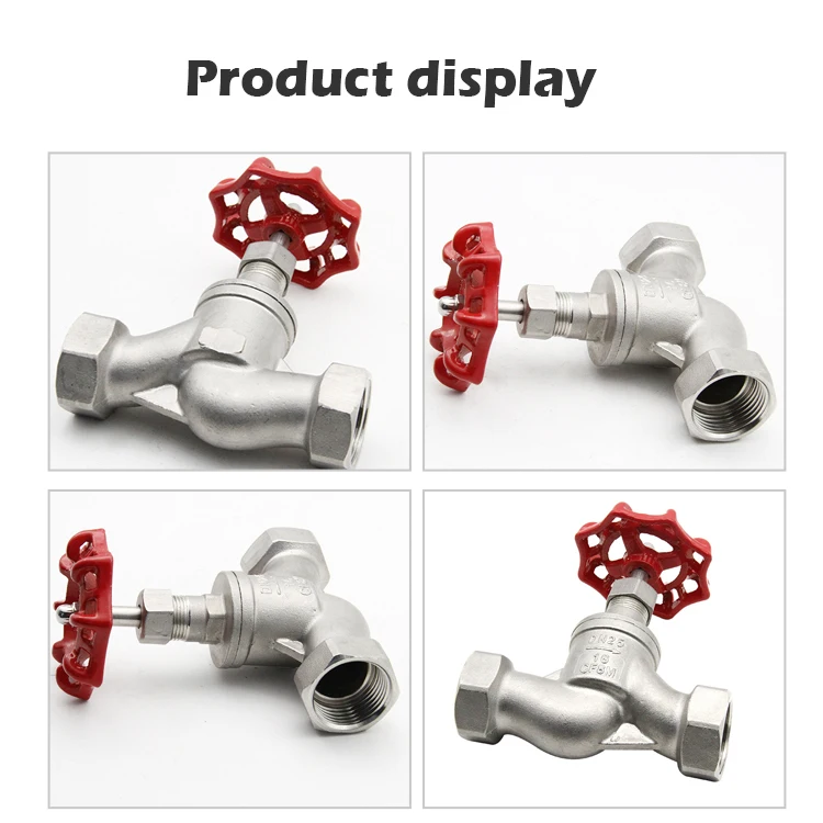 stop cold water angle type  stainless steel threaded ss  s-pattern globe valve