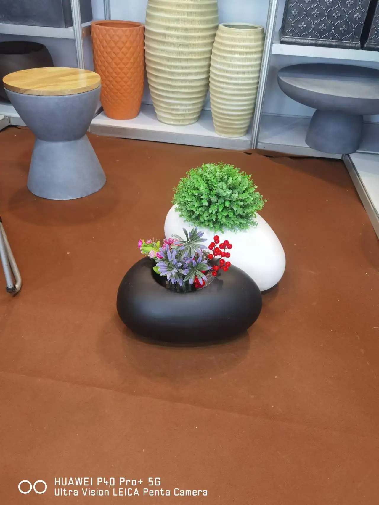 2023 Popular Nordic Creative Big Indoor Outdoor Stone Flower Pots Plant Pot
