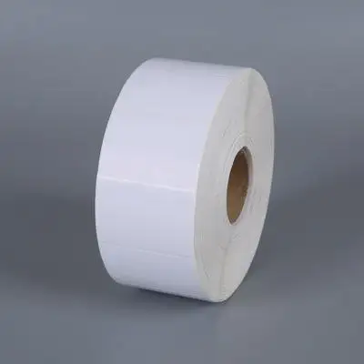 white barcode label paper Coated Customized Size Blank Self Adhesive Paper Direct Thermal Sticker