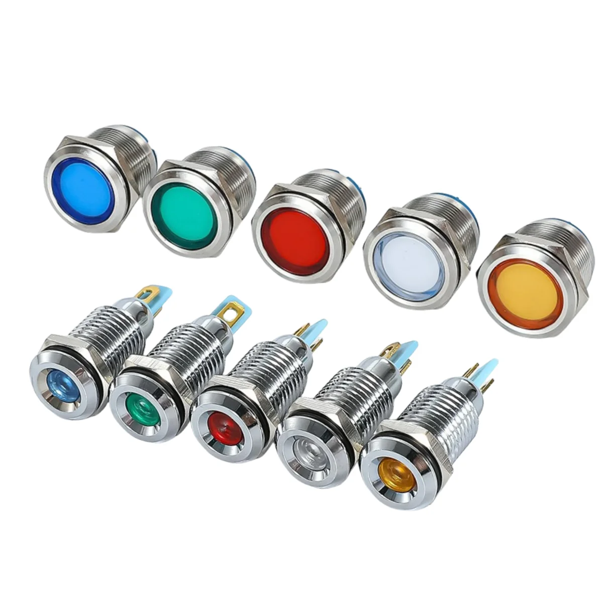 6 мм 8 мм 10 мм 12 мм 16 мм 19 мм 22 мм Светодиодная большая панель металлическая индикаторная сигнальная лампа со сварочным штифтом контрольная лампа с кабелем