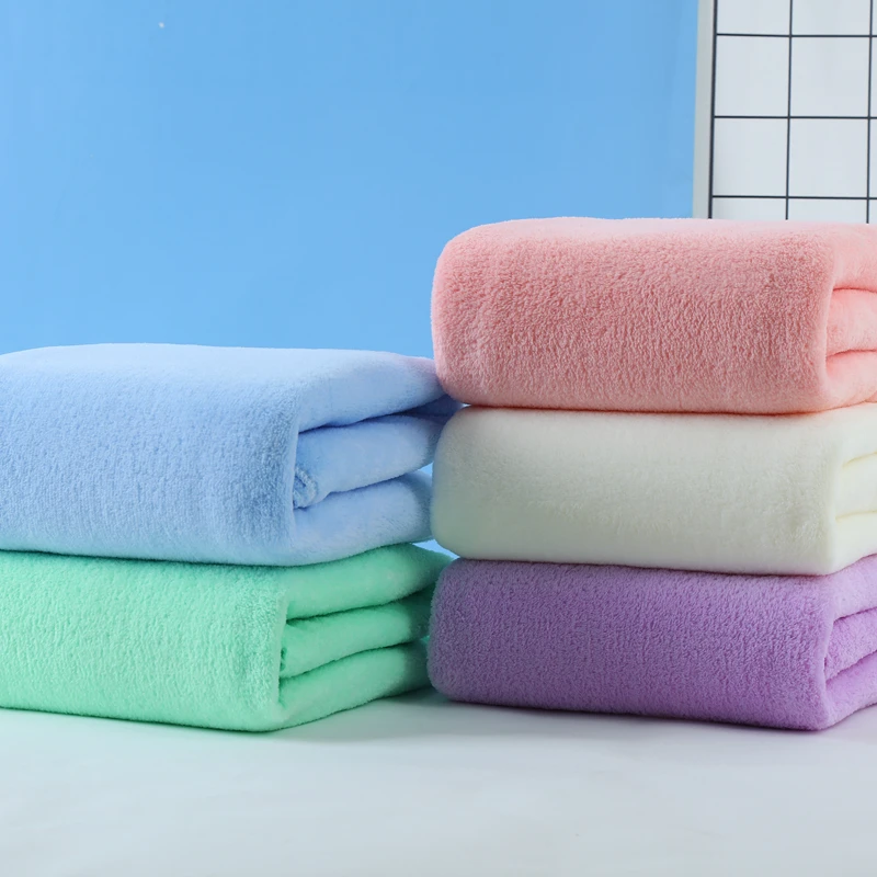 Cheap Coral Fleece Towel Set Bathroom Face Towel Gift Set Box Two Pieces Set Bath Towels