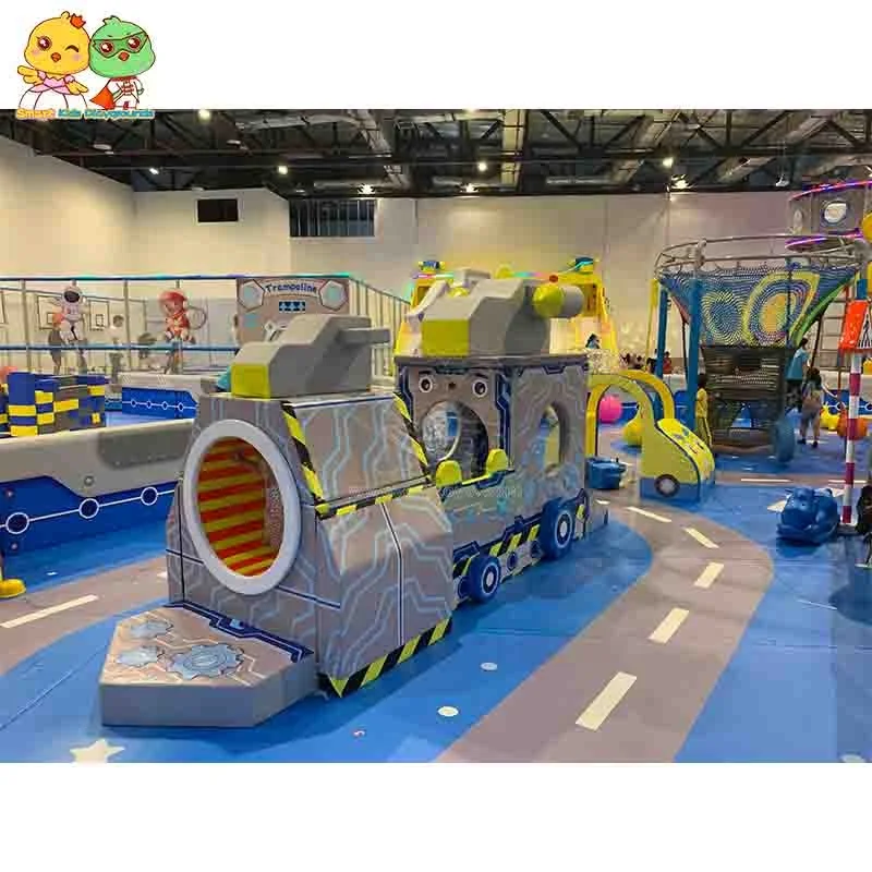 
Children indoor playground driving school scene indoor kids soft play equipment 