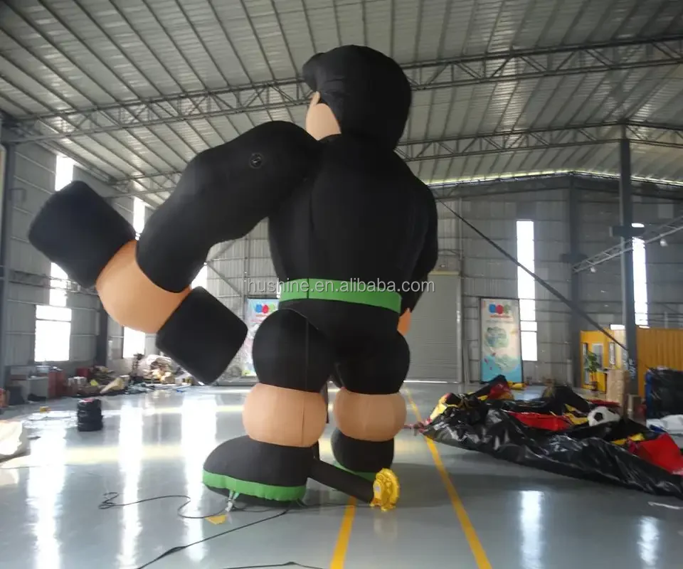 Outdoor fitness club advertising inflatable muscle man model