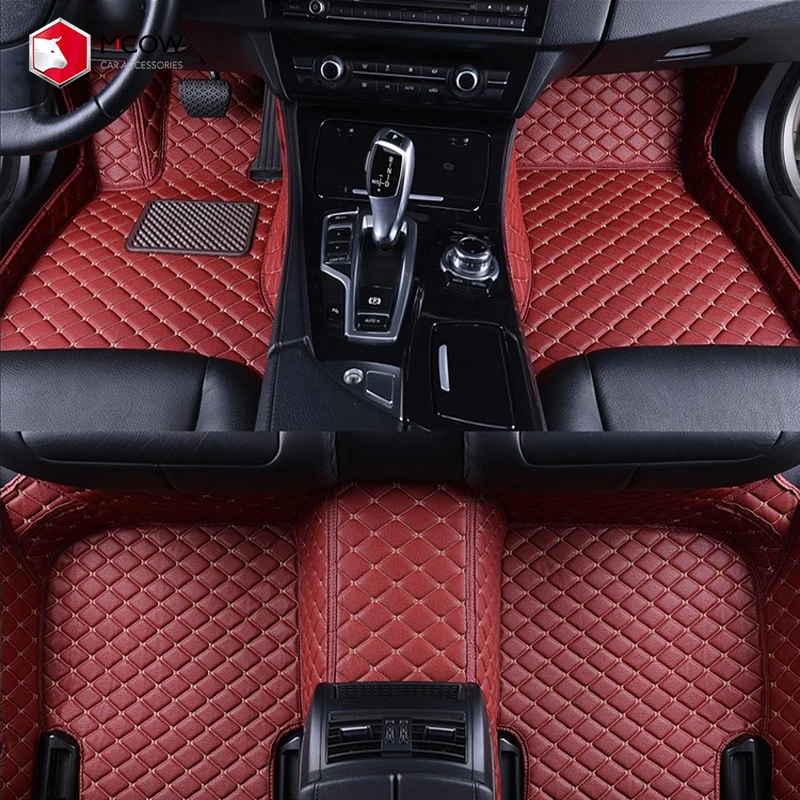 
Mcow Custom Fit 55+ Car Model All Weather Luxury Leather Car Floor Mats 