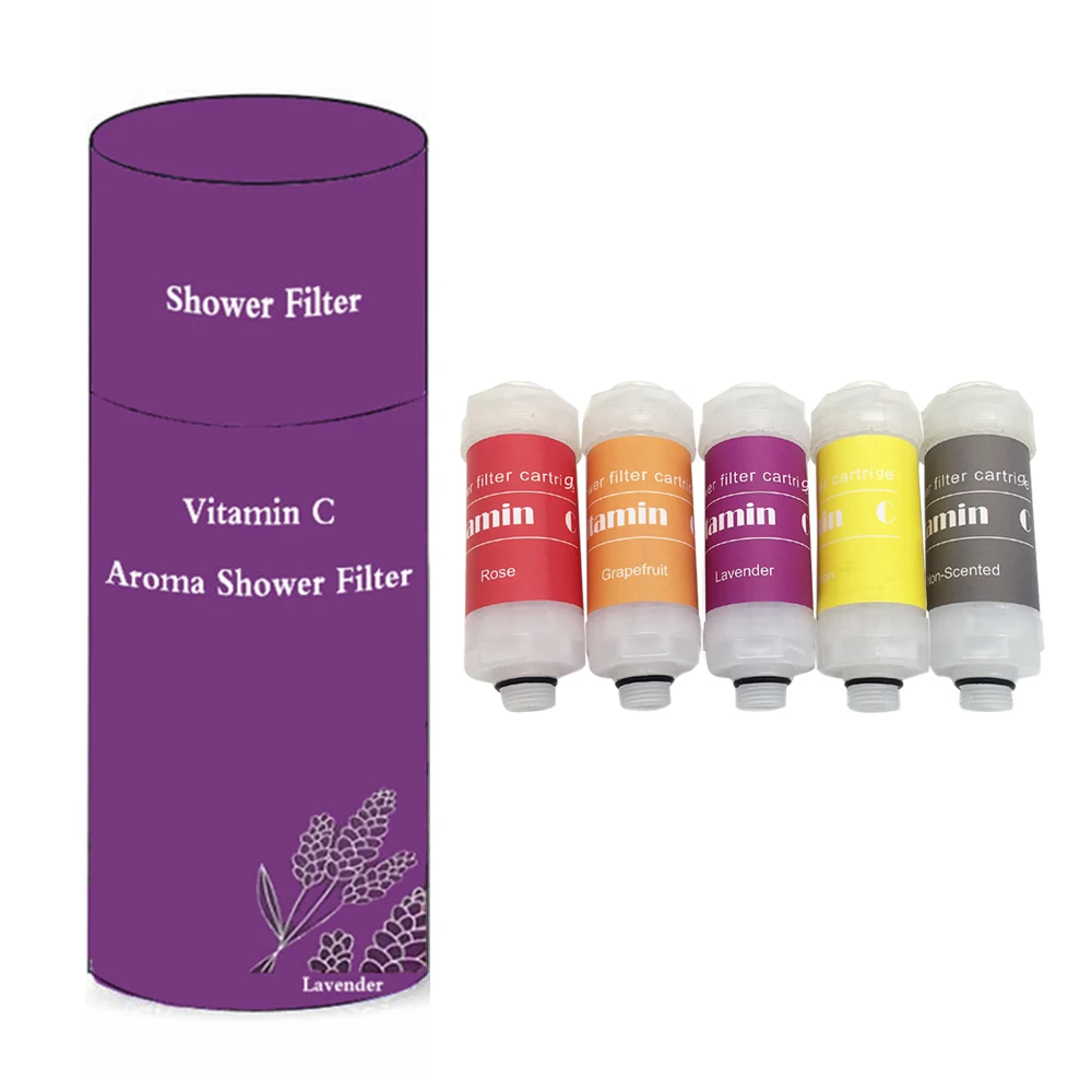 
 Лидер продаж, для ванной комнаты, 5 ароматов, домашний Универсальный фильтр для воды с витамином C  