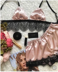 Женская атласная короткая Пижама, Шелковый комплект нижнего белья, ночная рубашка, одежда для сна, Женская свободная ночная рубашка, Пижама для взрослых