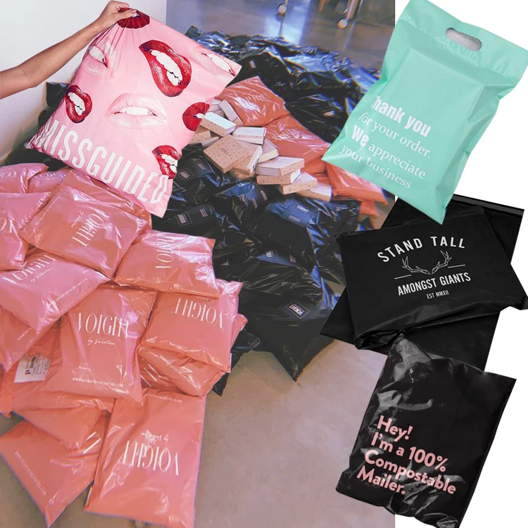 Custom Logo Printed Biodegradable Compostable Mailing Clothing Packaging Plastic Express Shipping bag Envelope Poly Mailer