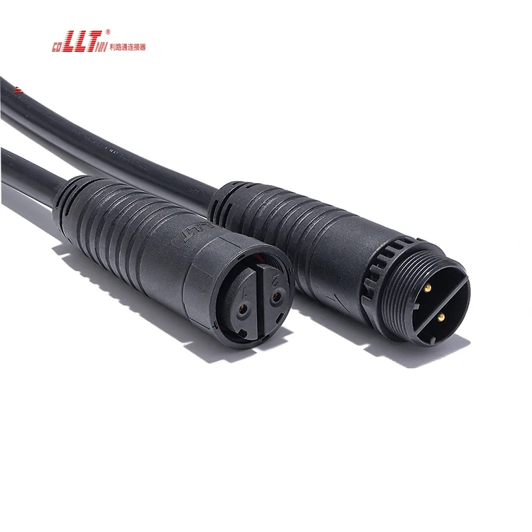 2pin M29 male female electrical power IP67 waterproof cable connector for light