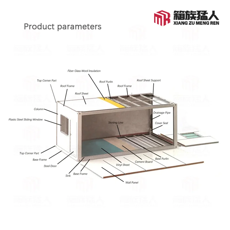 Busy prefab pop-up coffee shop corrugated shipping metal container cafe bar design 20ft house for sale