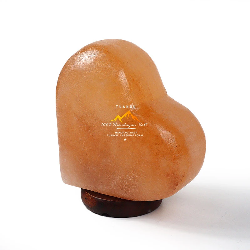 TUANCU Wholesale 500-800g Natural Feng Shui heart shaped Salt Lamp