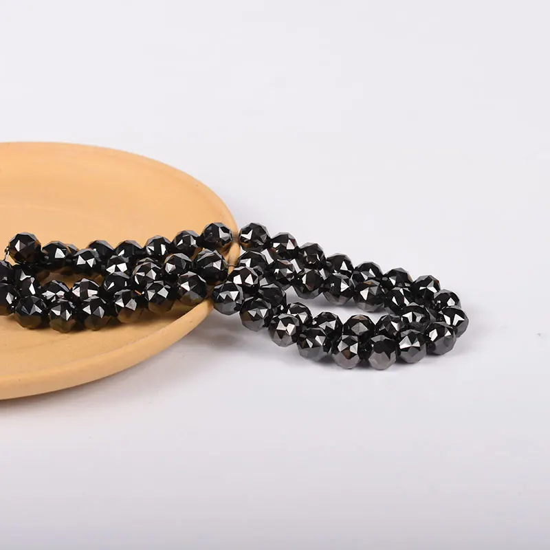 Hot Selling Blue Rimmed Glass Thickened Electroplating Dispersion Preserving Chain Beads for Jewelry Making