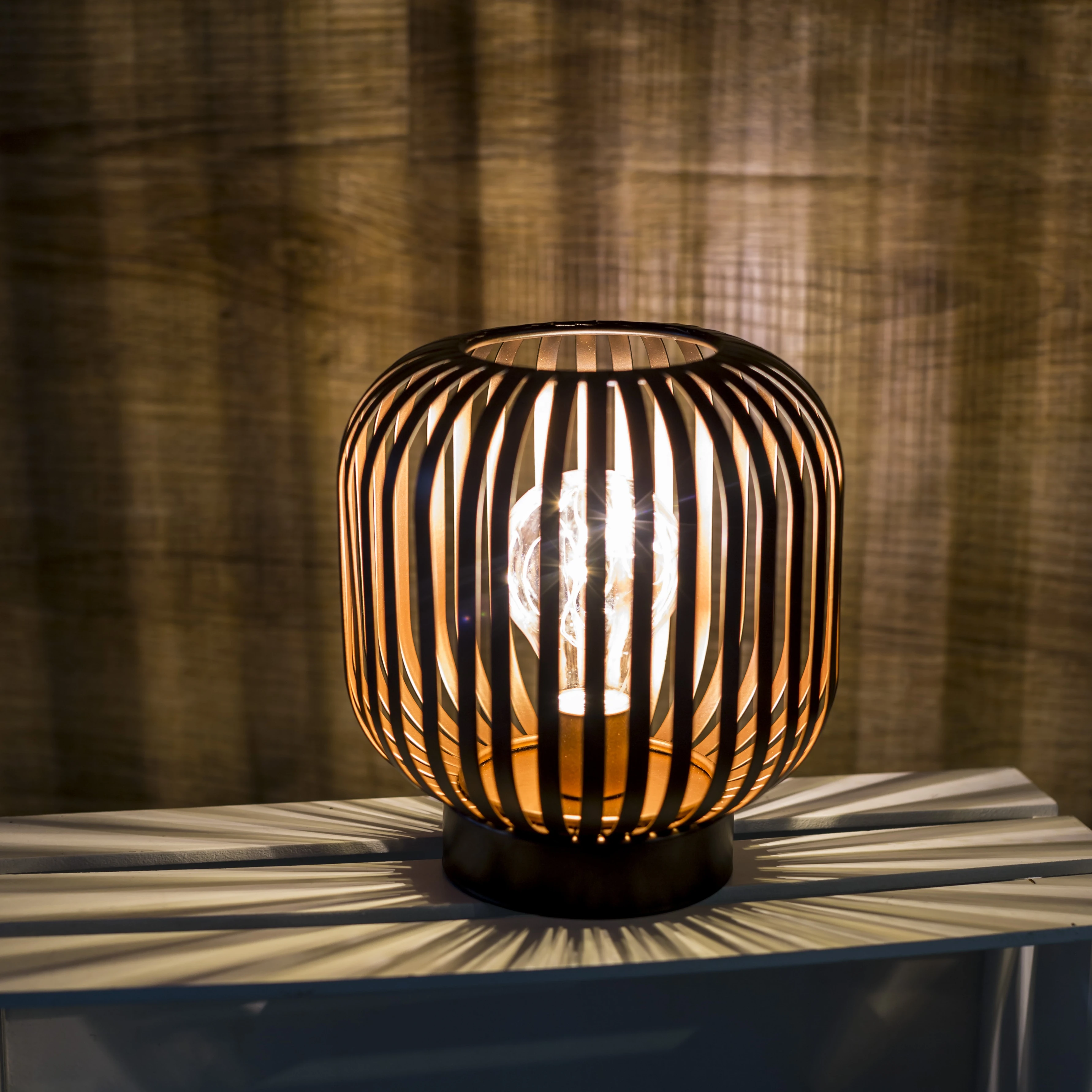 Newish portable led light battery operated  LED table light with A19 edison bulb for home decor