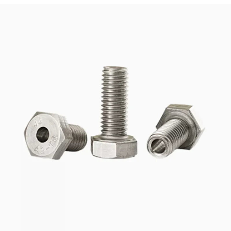OEM custom AISI SS304 A2-70 hollow bolt screw China wholesale hollow threaded bolts