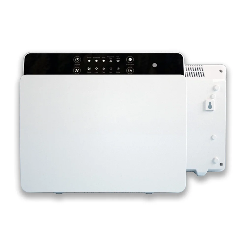 Air steriliser wall mounted air purifier wall hanging HEPA filter room uv air quality display