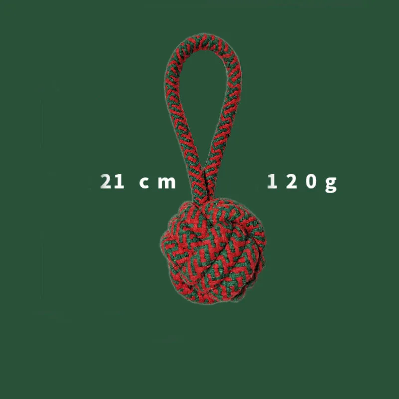 Christmas Theme Cotton Rope Chew Toys for Aggressive Chewers Dental Rope Toys Kit for Dogs Bulk