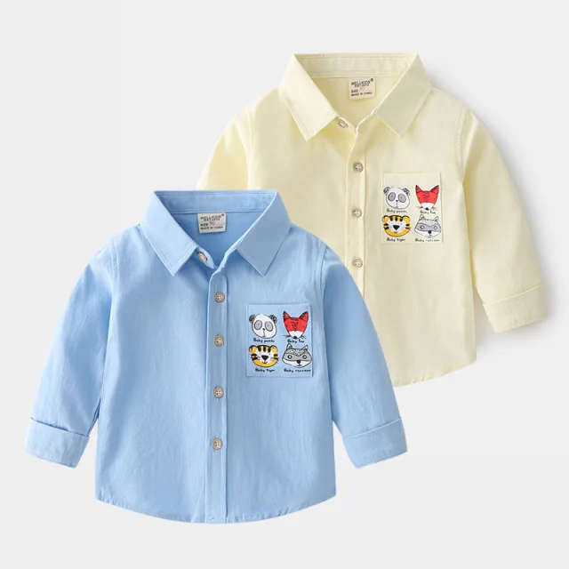 Online Shopping Boys 100% Cotton Casual Soft Thin Spring And Autumn Long Sleeve Shirt