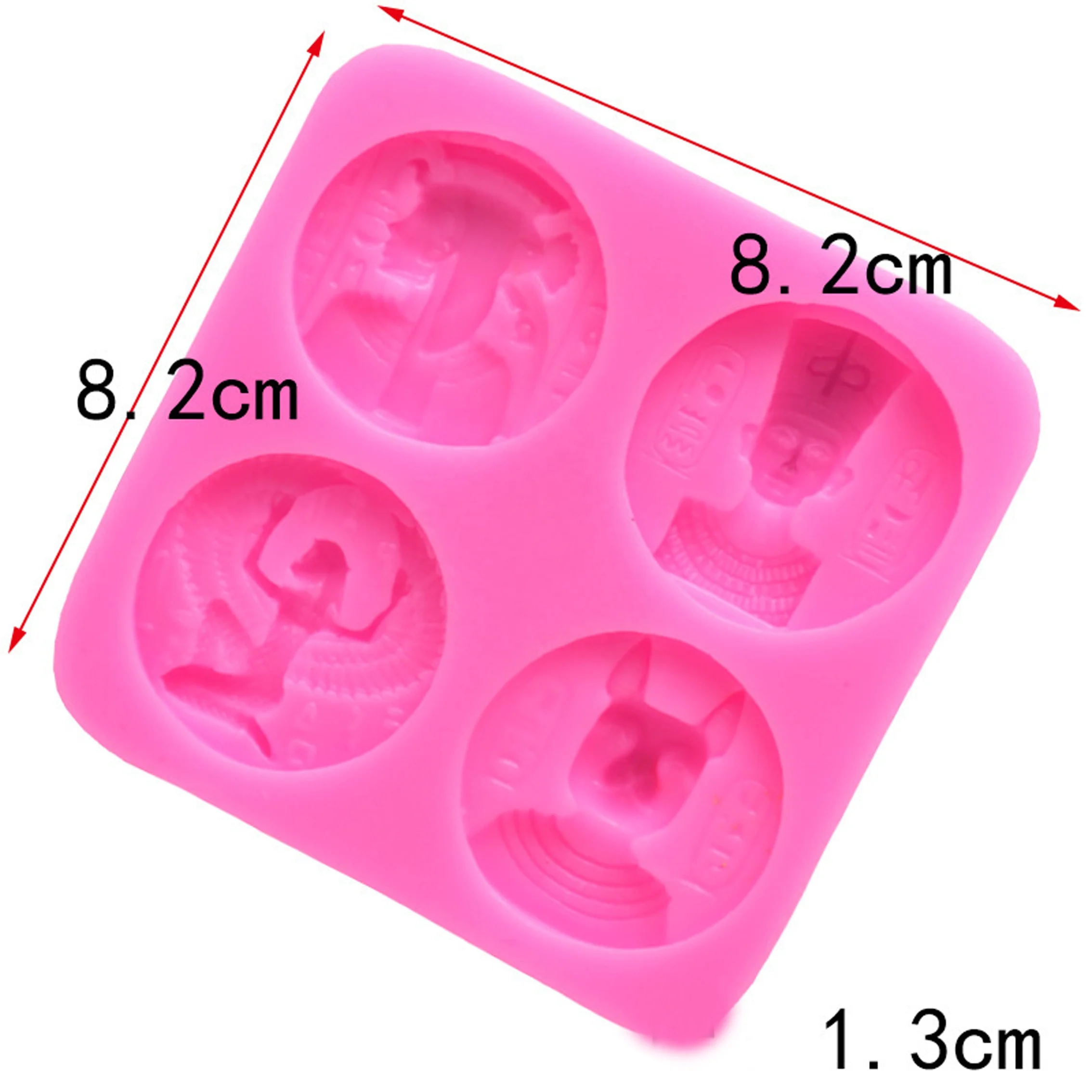 Eco Friendly Products 2023 Non Stick Ancient Egypt Pharaoh Gold Coin Cat God Sacrificial Maid Shape Silicone Fondant Soap Mold