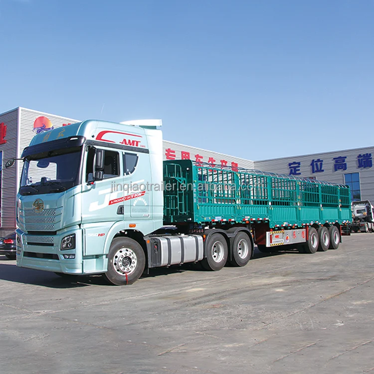 China factory customized high quality 3 axles 4 axles high side utility fence cargo semi truck trailers freight transport series