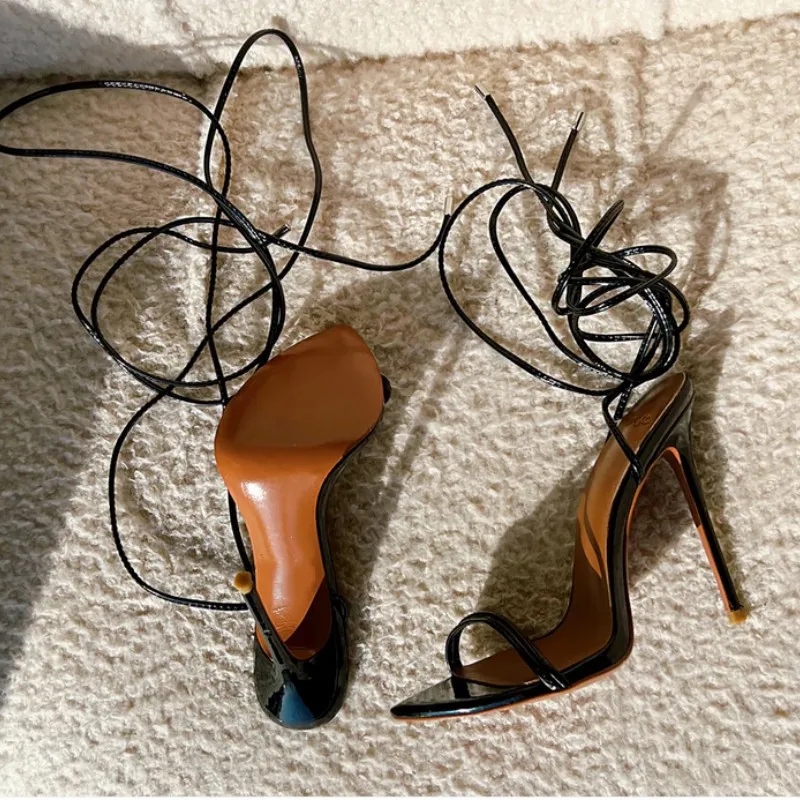 New style pointed toe stiletto combination anklet strap high-heeled Roman sandals Women shoes