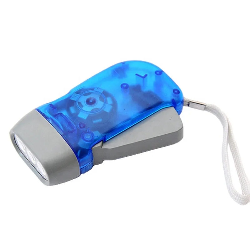 Give aways outdoor 2 LED Emergency Lamp Kid Toy Dynamo Hand Crank keychain Flashlight Hand pressure charging flashlight