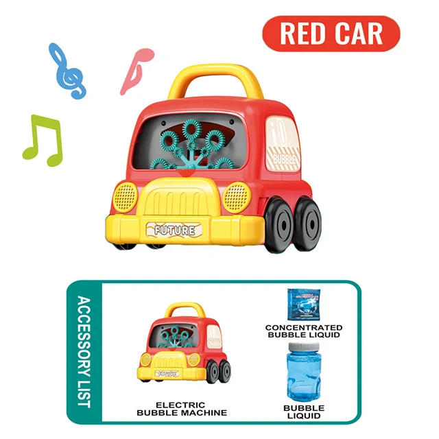 Mini bubble car toy electric kids bubble machine with light music outdoor game activities toys