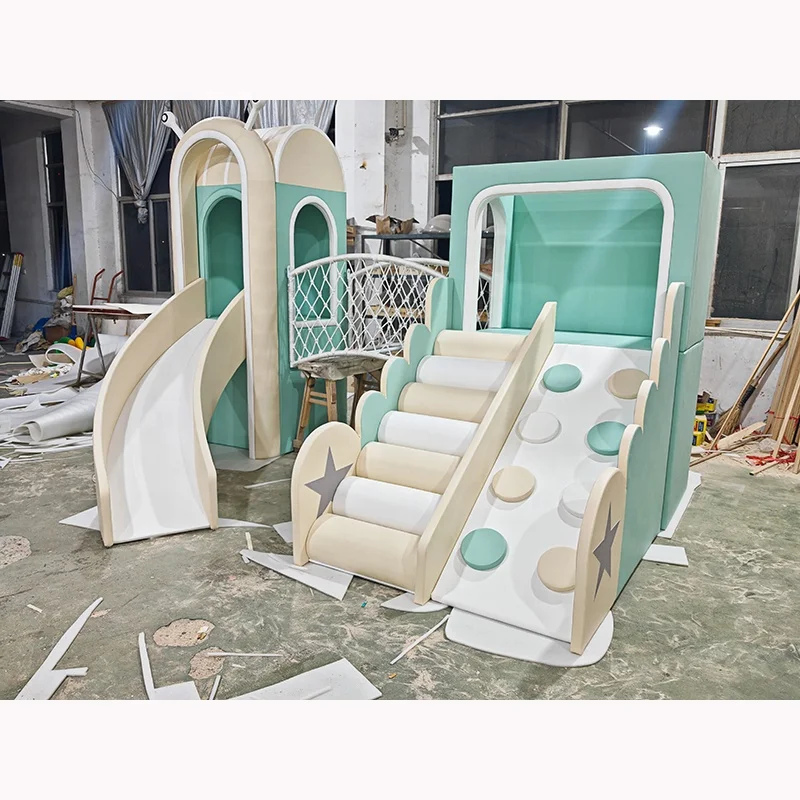 soft play sets flexible building block sets Colorful Soft Foam Playtime Building Blocks with tunnel ramp steps  Climbing Blocks