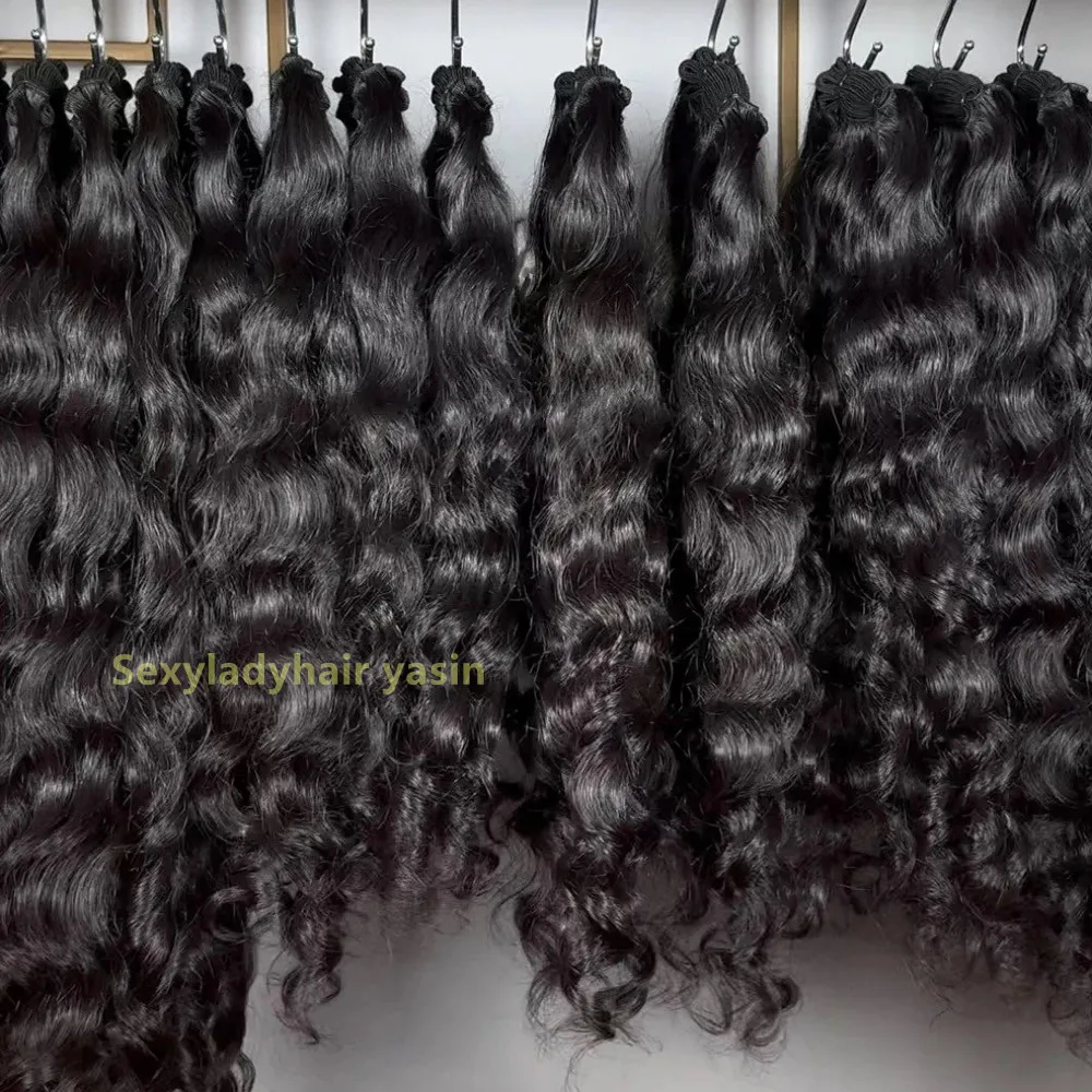Wholesale Raw Indian Hair Unprocessed Natural Wavy Hair Cuticle Aligned Burmese Curly Hair Bundles