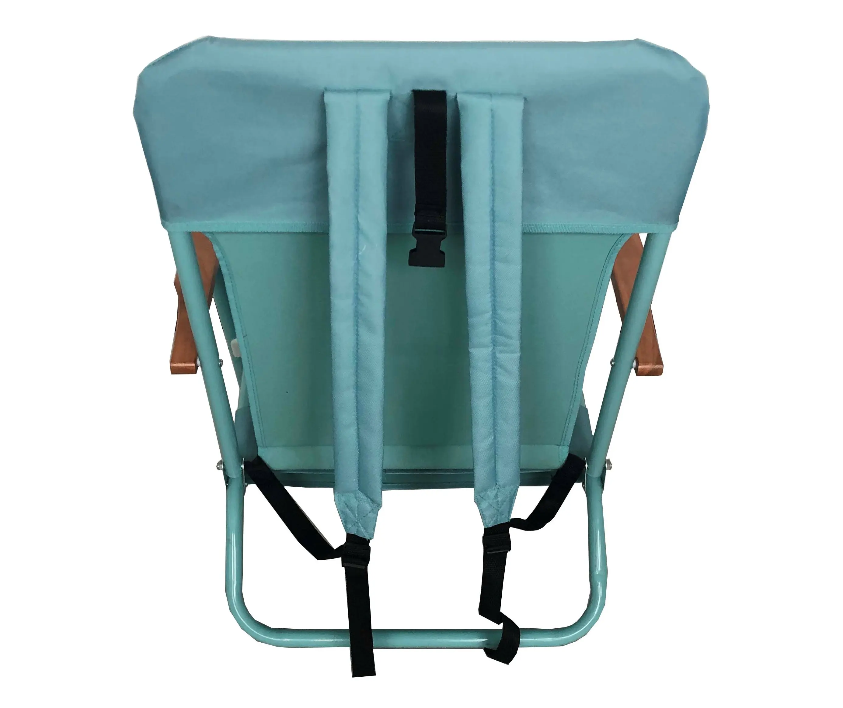 
durable backpack steel frame easy carry folding beach chairs outdoor picnic camping compact furniture with wood armrest 
