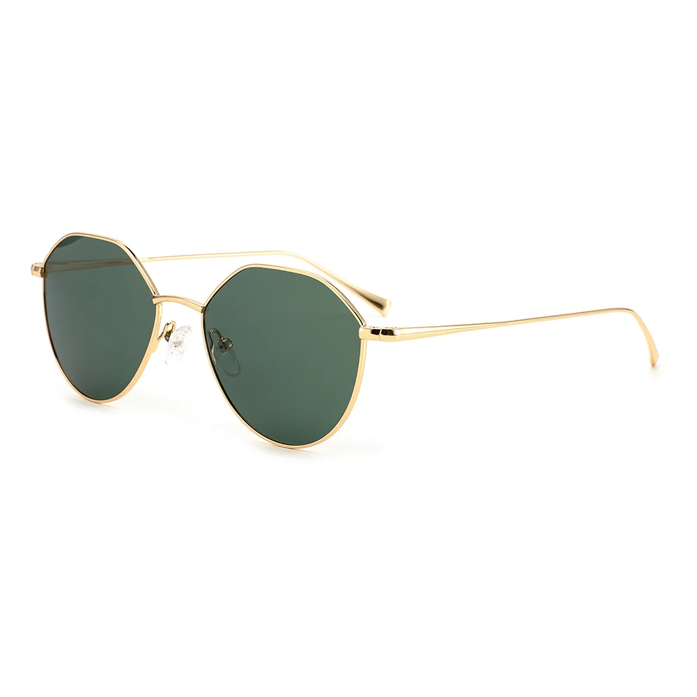 MB1272 metal blacks wholesale polarized sun glasses trendy fashion uv400 protection geometric women sunglasses
