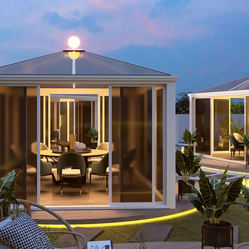 Manufacture Garden Cheap Metal Steel Hardtop Patio Gazebo Party Polycarbonate Panel Top Pavilion Hardtop Patio Gazebo