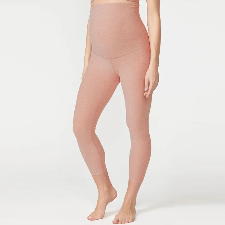 
2021 New Design Plus Size Fit Belly Maternity Leggings Soft Stretch Tummy Control Yoga Pants 