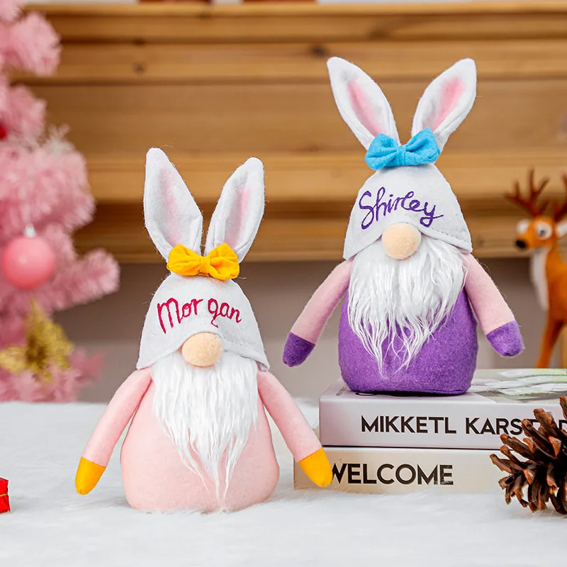 Cartoon cute Easter letter rabbit creative bee shape holiday doll doll decoration