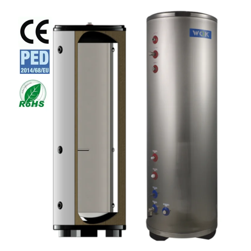 200L 300l hot water boiler cylinders heating cooling heatpump buffer tank manufacturer