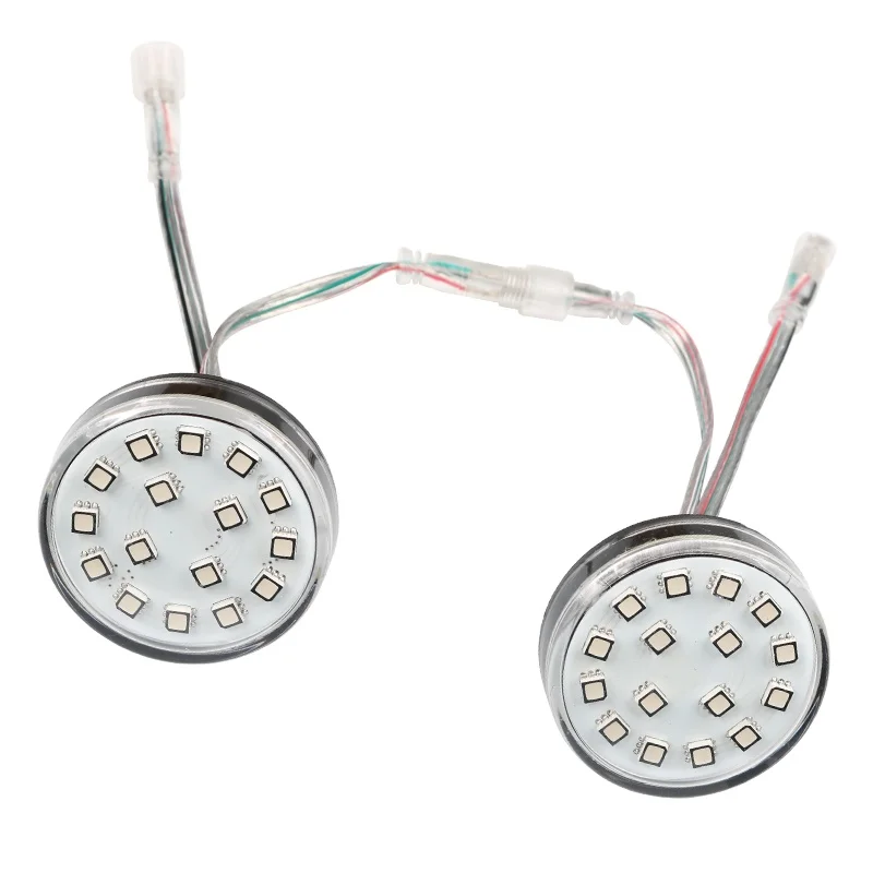 16leds rgb automic control  pixel led ws2811 24v light rohs 60mm pixel auto led light