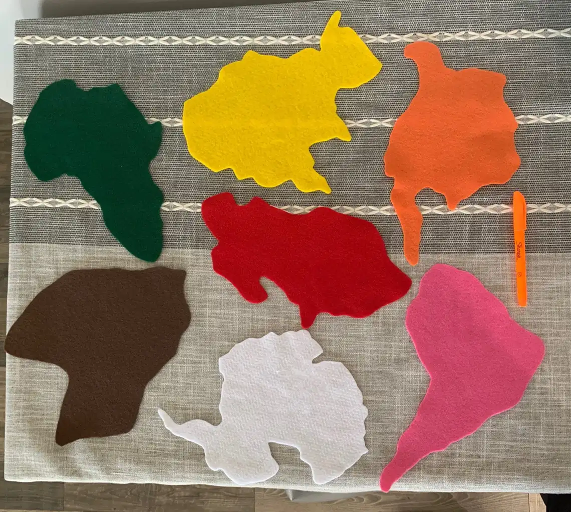 
Promotional eco-friendly craft gift map felt poster 