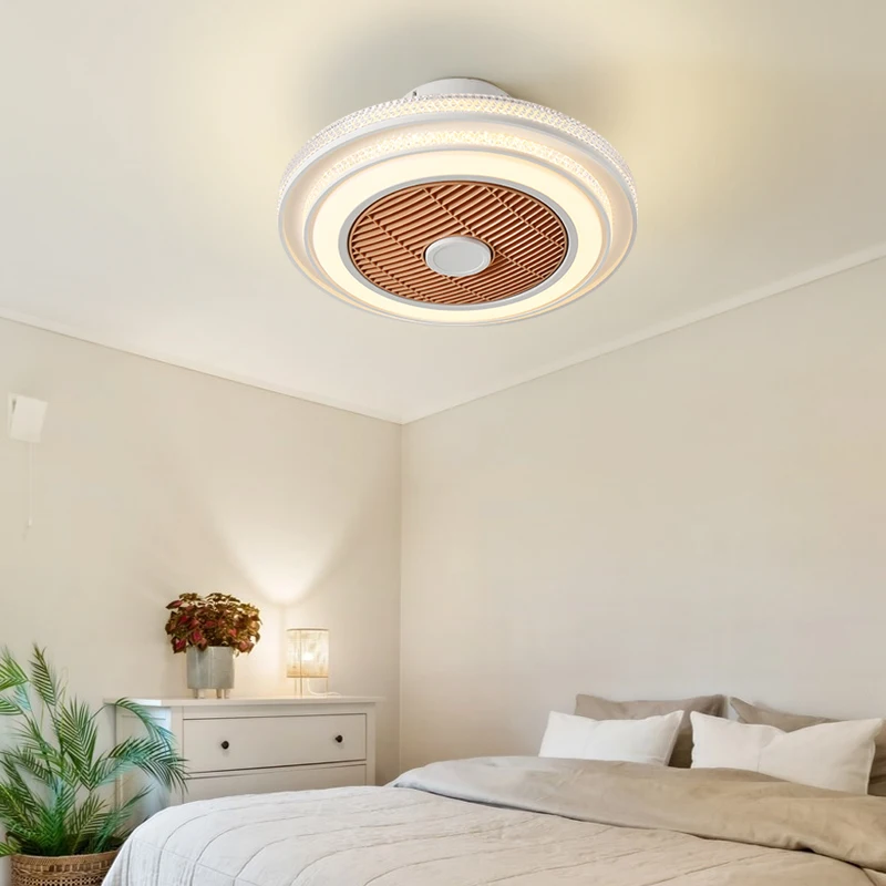 Popular Starry Effect Acrylic Fan Ceiling Light Color Change Dimmable with Remote Control 40cm LED Fan Light