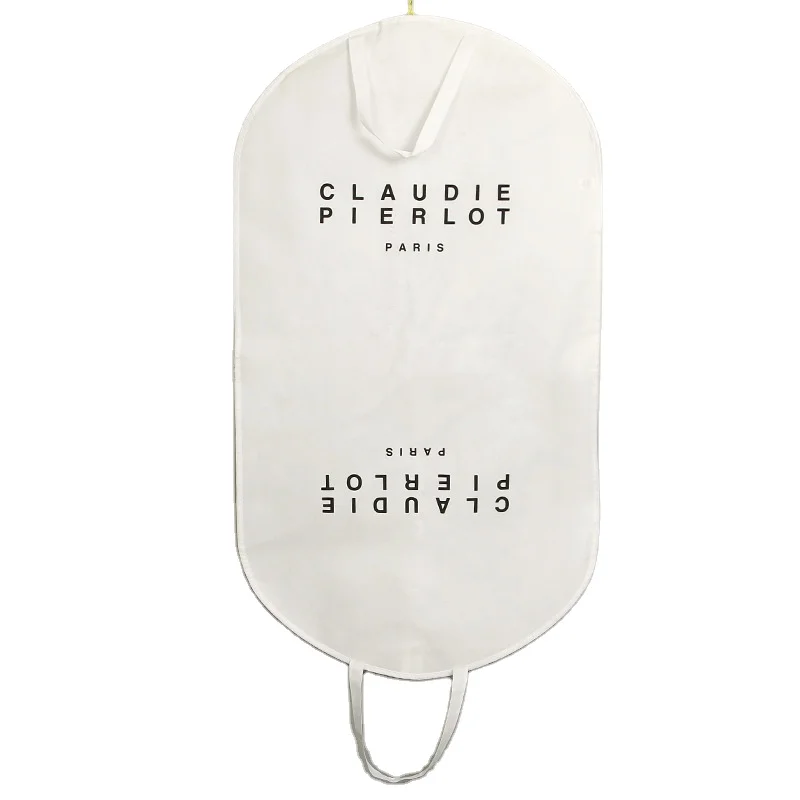 Pro service and quality custom logo waterproof garment polyester non woven cover suit tote garment bag