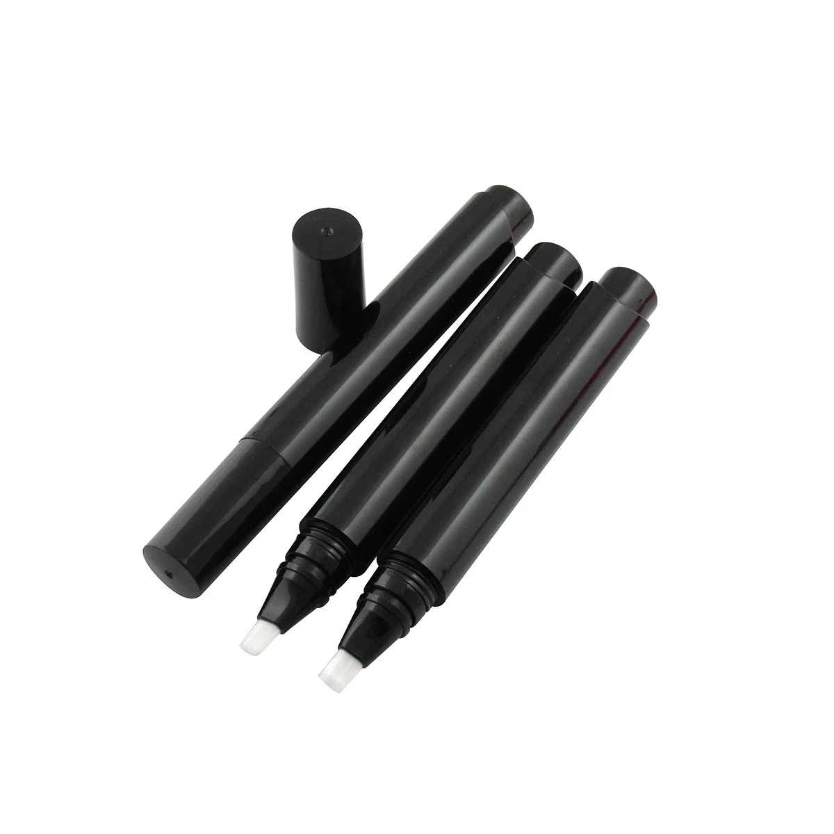 Free shipping MOQ 500pcs TM-CP8209  7ml click pen with wide brush applicator silicone tip airtight pen cosmetic empty black  pen