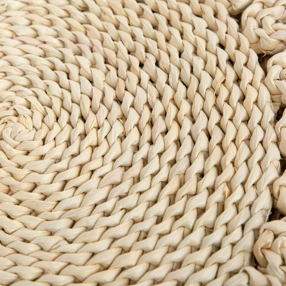 Table Mat 38cm Eco Friendly Antislip Table Decor Nature Corn Straw Weave Sun Flower Dinner Mat