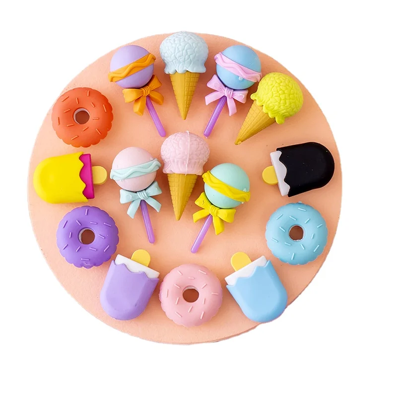 School students ice cream doughnuts cute creative Eraser Set cartoon food eraser gift
