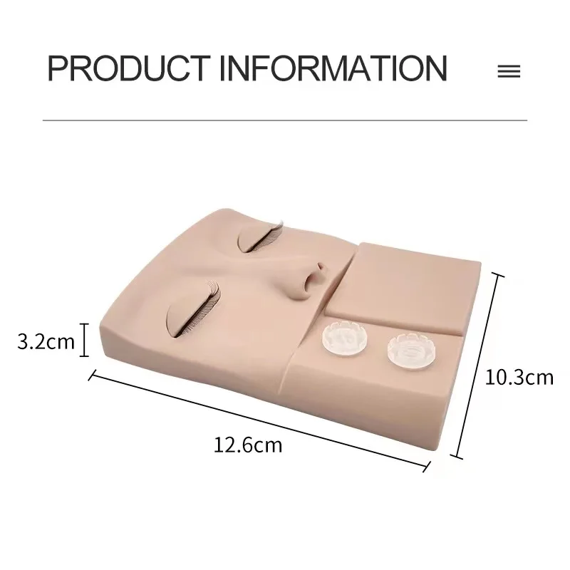 high quality of silicone training mannequin face set use for eyelash extension make up