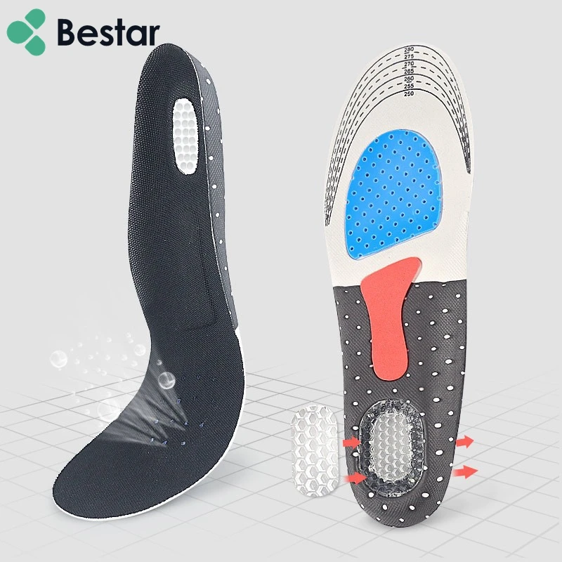 Factory Sports Silicone Gel Shoe Insoles Arch Support Orthopedic Plantar Fascists Running Insole For Shoes