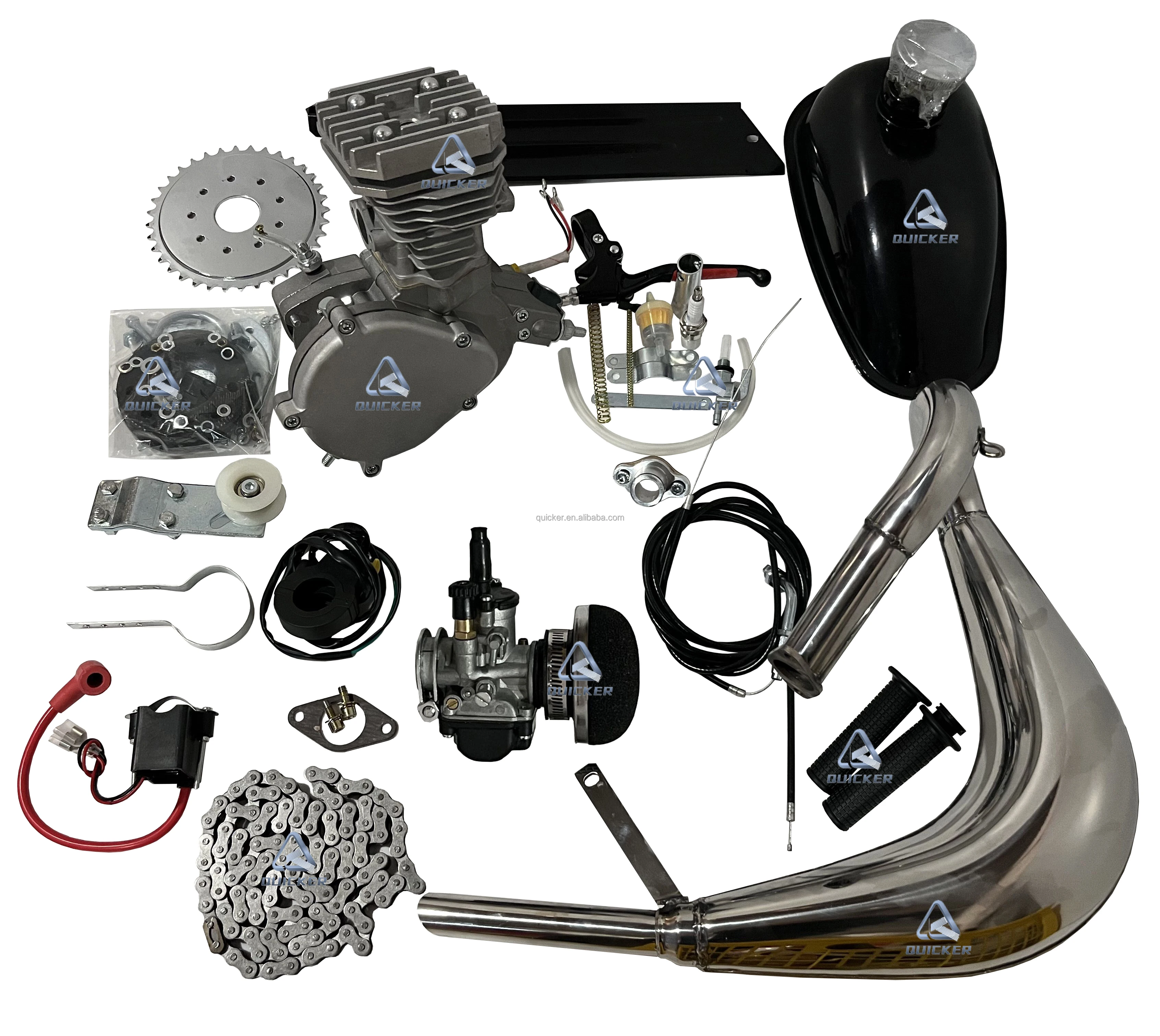 52mm cylinder 2 stroke bike engine 85cc 21mm carb racing bike motors