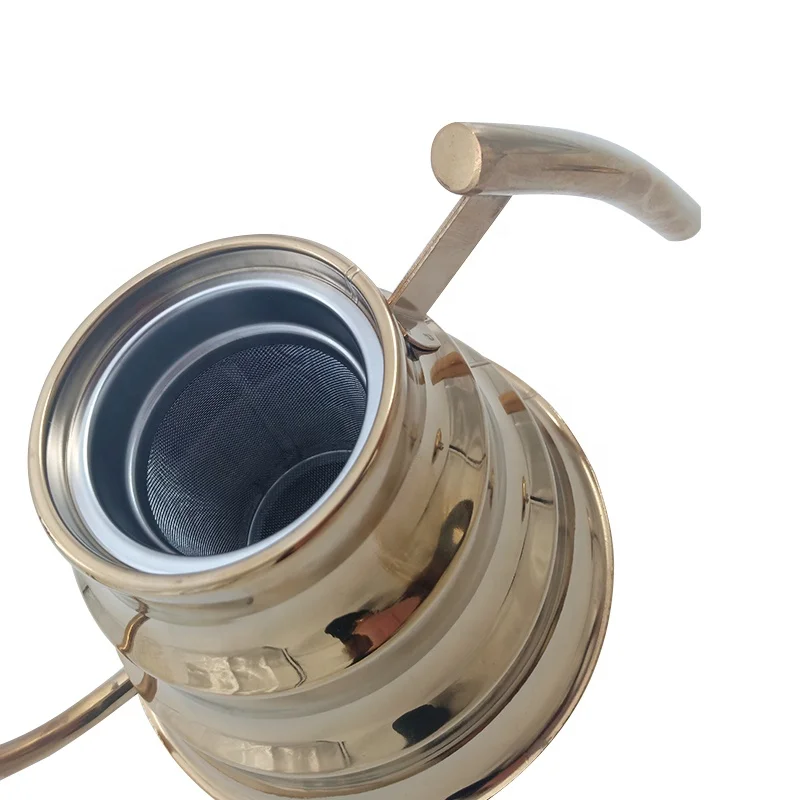 Southeast Asia Stainless Steel Water Kettle Goose Neck Kettle Coffee Kettle with Handle Tea Pot