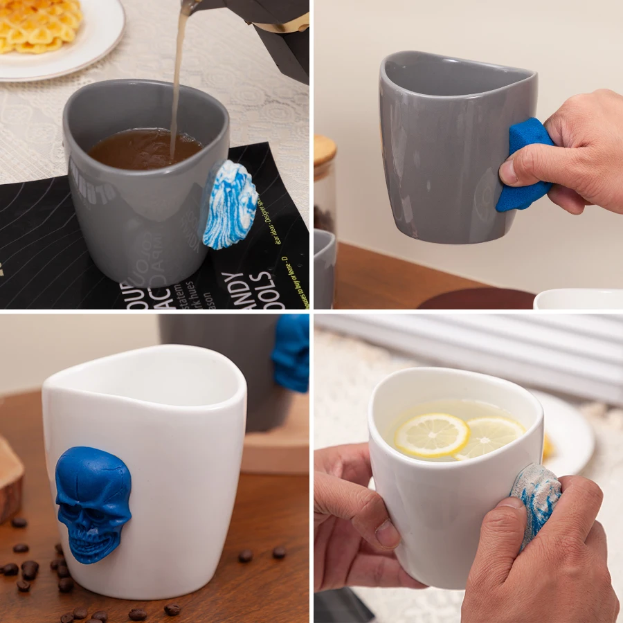 Creative irregular large capacity mug ins home climbing ceramic cup coffee cup custom