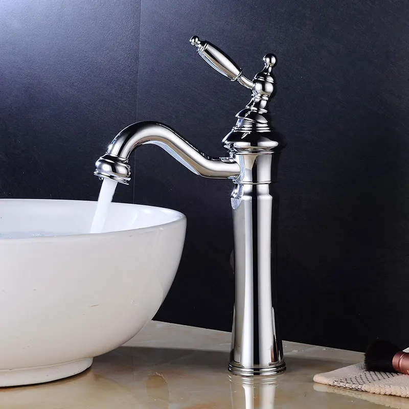 Brass Black European Style Basin Faucet Rotating Bathroom Faucet Hot And Cold Water Faucet B1612