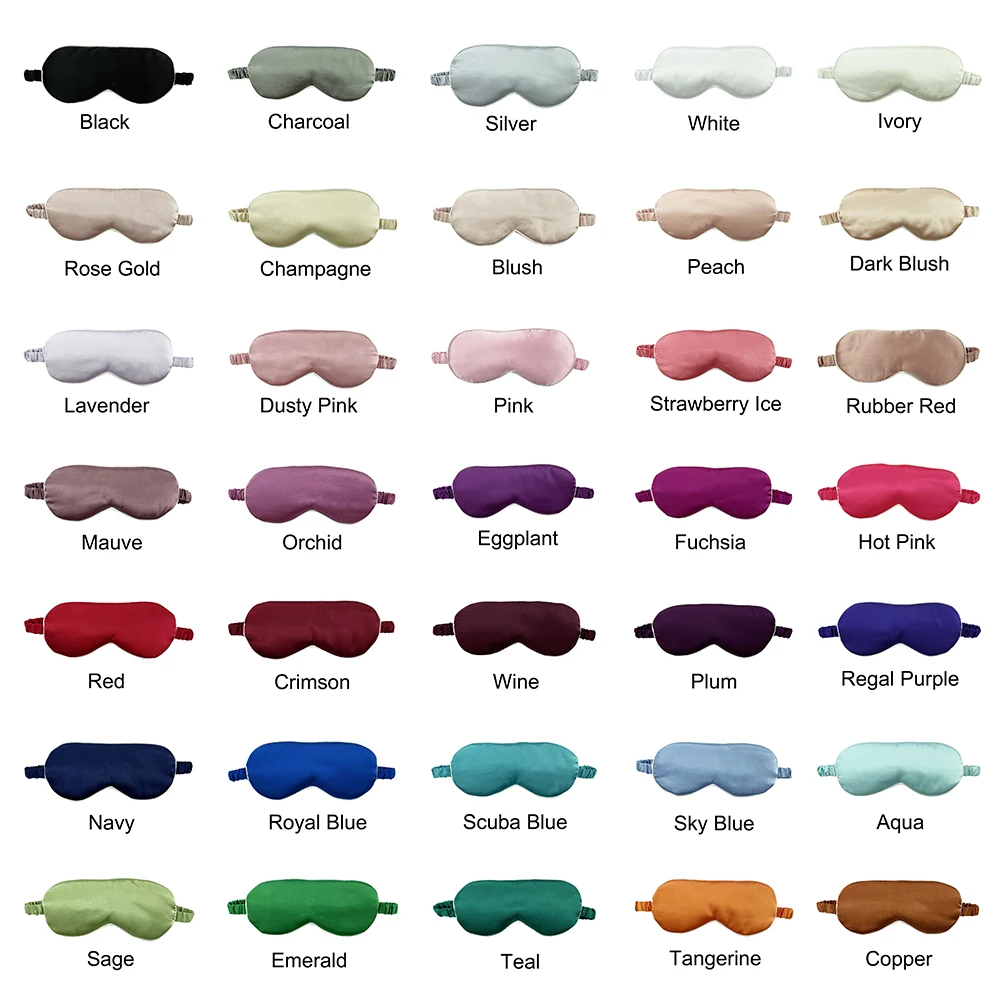 Wholesale Gift Luxury Satin Sleeping Eye Mask Silk Eyemask Home Stay Travel Eye Mask Sleep Mask Cover